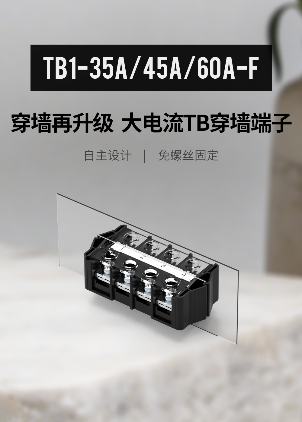 TB1-35A/45A/60A-F穿墙端子