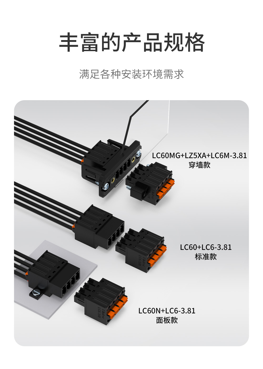 LC60MG-3.81插拔式接线端子黑色款