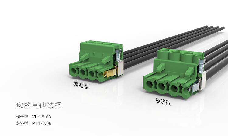 镀金接线端子 经济型端子 5.08间距接线端子