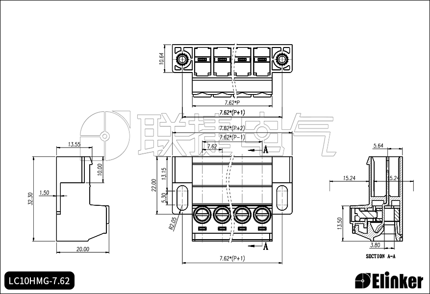 LC10HM-7.62大电流对插式端子排