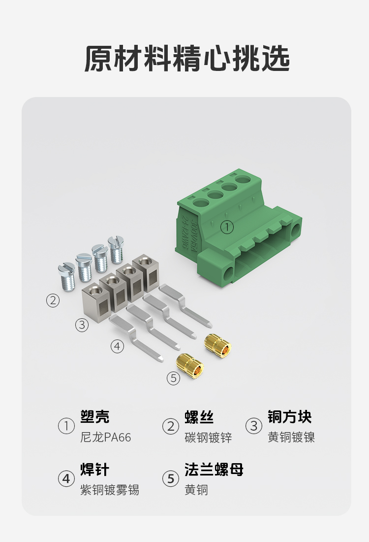 5.08mm空中对插式线对线插拔接线端子连接器